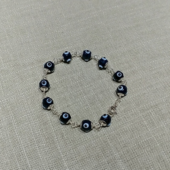 Faceted black Murano glass Evil Eye - Picture 2 of 4
